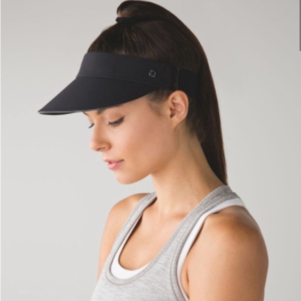 Black Lululemon Fast Paced Run Visor